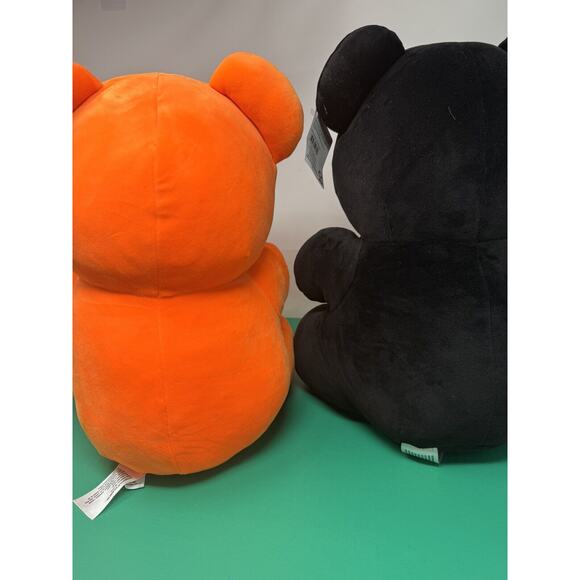 Halloween Skeleton Black & Orange Gummy Bear 16" Plush Way to Celebrate Set New - Picture 4 of 4